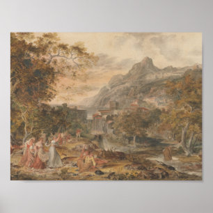 Poster Joseph Anton Koch - Vue de Vietri