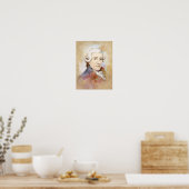 Poster Joseph Haydn Portrait im Aquarell Style (Cuisine)
