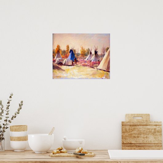 Poster Joseph Henry Sharp Le Tepee Bleu (Cuisine)