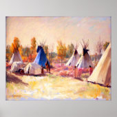 Poster Joseph Henry Sharp Le Tepee Bleu (Devant)