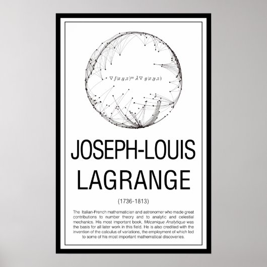 Poster Joseph Louis Lagrange (Devant)
