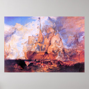 Poster Joseph Mallord Turner - bataille de Trafalgar 2
