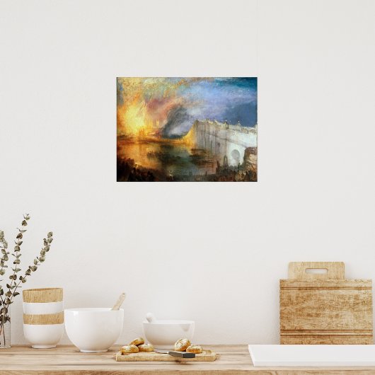 Poster Joseph Mallord William Turner Le feu (Cuisine)