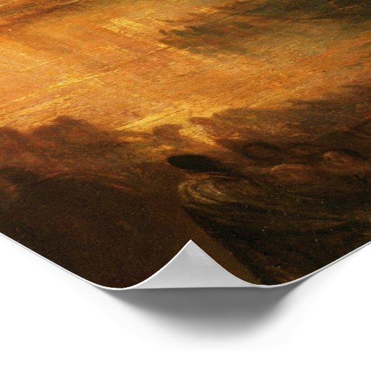 Poster Joseph Mallord William Turner - L'incendie du (Coin)