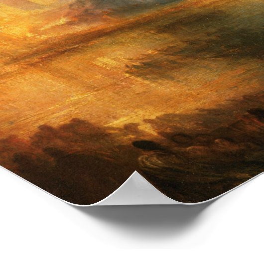 Poster Joseph Mallord William Turner - L'incendie du (Coin)