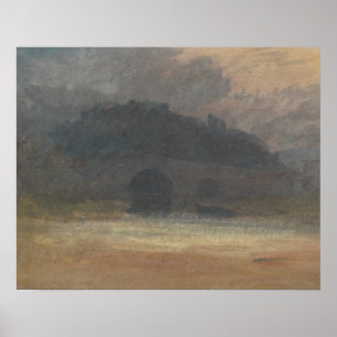 Poster Joseph Mallord William Turner - paysage de soirée