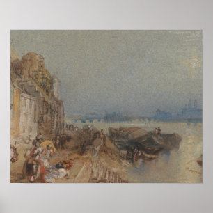 Poster Joseph Mallord William Turner - Tours - coucher de