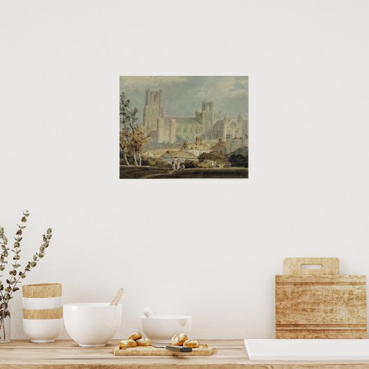Poster Joseph Mallord William Turner | Vue d'Ely Cathed (Cuisine)