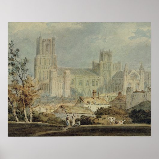 Poster Joseph Mallord William Turner | Vue d'Ely Cathed (Devant)