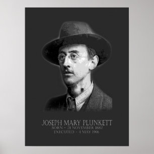 Poster Joseph Mary Plunkett Pâques 1916 Républicain irlan