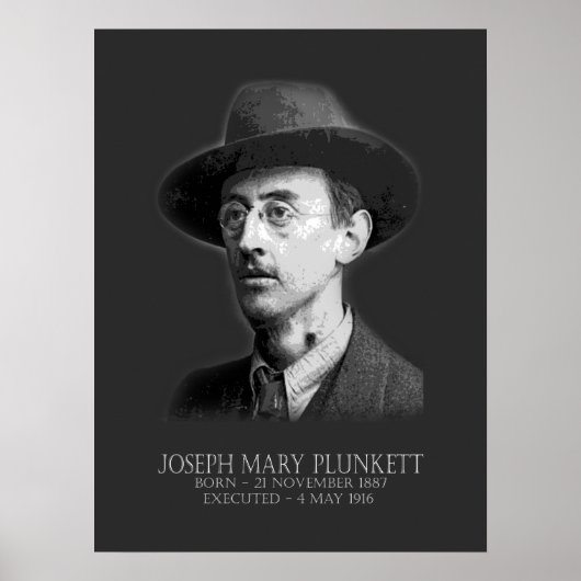 Poster Joseph Mary Plunkett Pâques 1916 Républicain irlan (Devant)