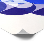 Poster Joseph Schillinger Key Blue. géométrique Abstraite (Coin)