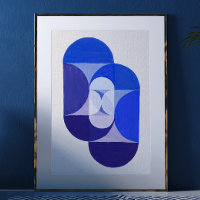 Joseph Schillinger Key Blue. géométrique Abstraite
