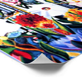 Poster Joseph Stella peinture, Fleurs Italie (Coin)