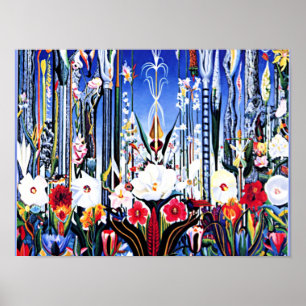 Poster Joseph Stella peinture, Fleurs Italie