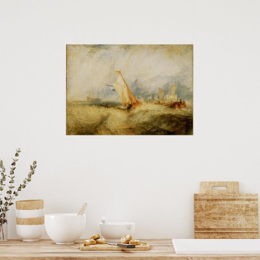 Poster Joseph William Turner | Van Tromp Going (Cuisine)