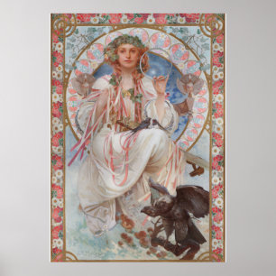 Poster Josephine Crane Bradley en Lavia par Alphonse Much