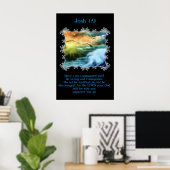 Poster Josh 1:9 Avec des mouettes volant au-dessus de la  (Bureau à domicile)