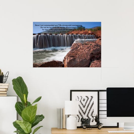 Poster Josh 1:9 Ne vous ai-je pas commandé (Bureau à domicile)