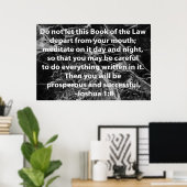 Poster Joshua 1:8 (Bureau à domicile)