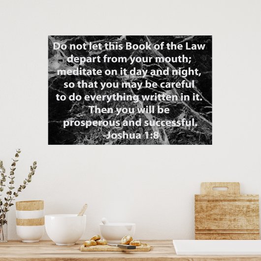 Poster Joshua 1:8 (Cuisine)