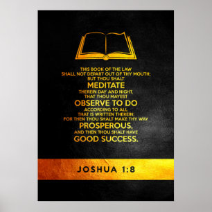 Poster Joshua 1:8 Verset biblique