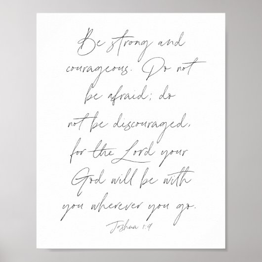 Poster Joshua 1:9 (Devant)