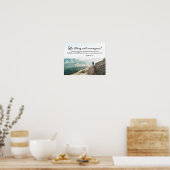 Poster Joshua 1:9 Be Strong and Courageous, Bible Versets (Cuisine)