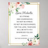 Poster Joshua 1 9 Cadeau Baptême (Devant)