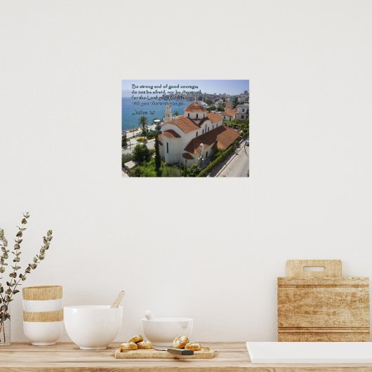 Poster Joshua 1:9 Église albanaise (Cuisine)