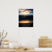 Poster Joshua 1:9 photo coucher du soleil (Cuisine)
