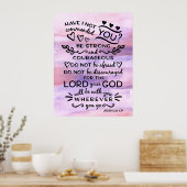 Poster Joshua 1 9 Soyez fort Écriture biblique Verse (Cuisine)