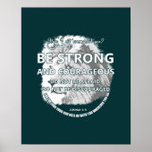 Poster Joshua 1: 9 Soyez fort et courageux (Devant)