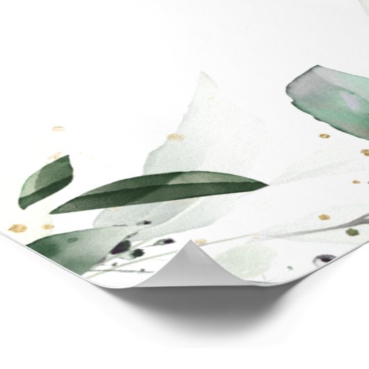 Poster Joshua 24:15 Frontières transparentes des feuilles (Coin)