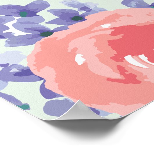 Poster Joshua 24 verset biblique nous servirons l'art flo (Coin)