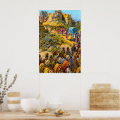 Poster Joshua 6 Israel Capture l'affiche de Jéricho (Cuisine)