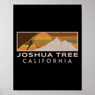 Poster Joshua Tree Grimpeur de Roche Fou Blociste Montagn
