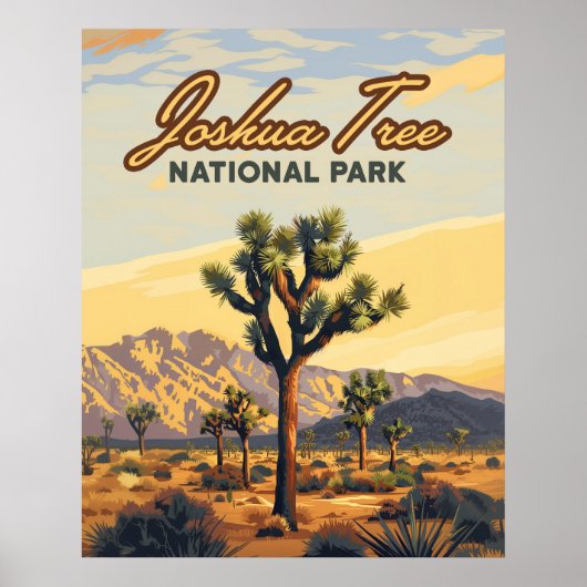 Poster Joshua Tree National Park California Desert (Devant)