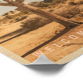 Poster Joshua Tree National Park Californie Vintage (Coin)