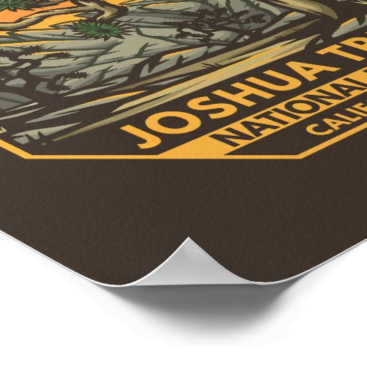 Poster Joshua Tree National Park Sunset Retro Emblem (Coin)