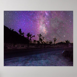 Poster Joshua tree National Park voie laiteuse