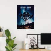 Poster Joshua Tree Stars de nuit Cactus (Bureau à domicile)