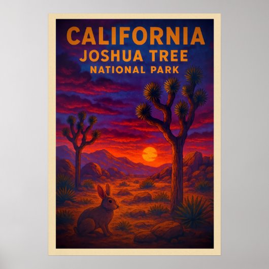 Poster Joshua tree V02 (Devant)