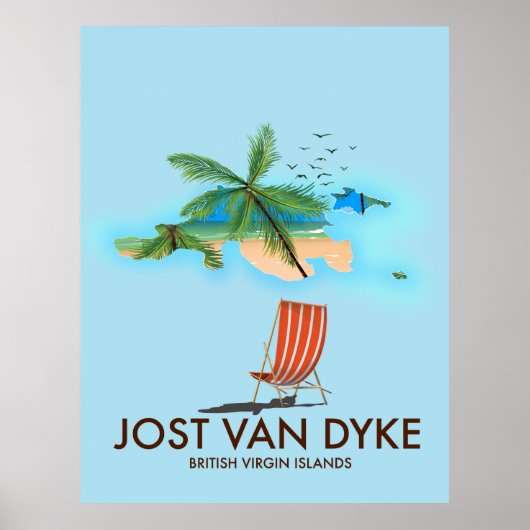 Poster jost van dyke British Virgin Islands. (Devant)