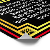 Poster Josué 1:9 Verse biblique de l'Ancien Testament écl (Coin)