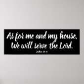 Poster Josué 24:15 Et pour moi...servez l'Éternel (Devant)