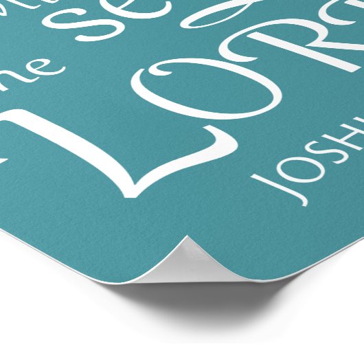 Poster Josué 24:15 Quant à moi et à ma maison... (Coin)