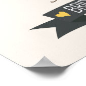 Poster Jote Fête des mariées d'abeille jaune et noire (Coin)