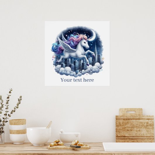 Poster Jote girls Imaginaire licorn ajouter du texte (Cuisine)