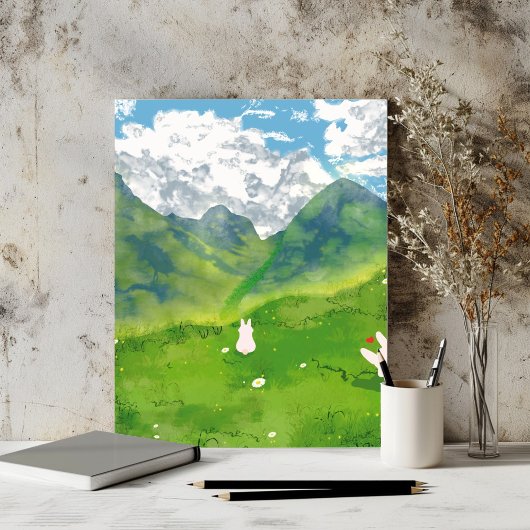 Poster Jote lapin en Montagne